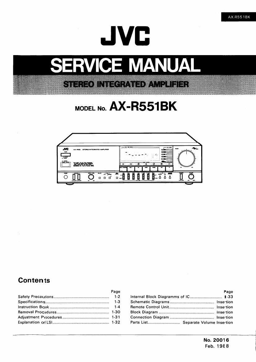 Jvc AXR 551 BK Service Manual