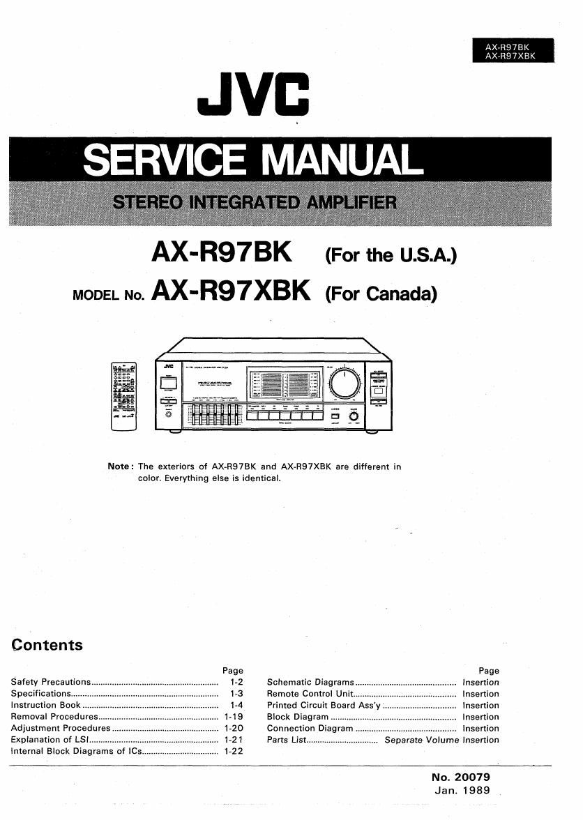 Jvc AXR 97 BK Service Manual