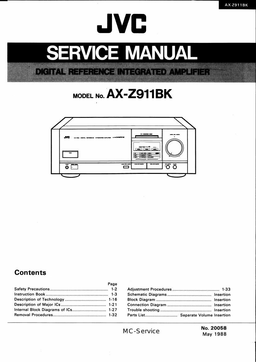 Jvc AXZ 911 BK Service Manual