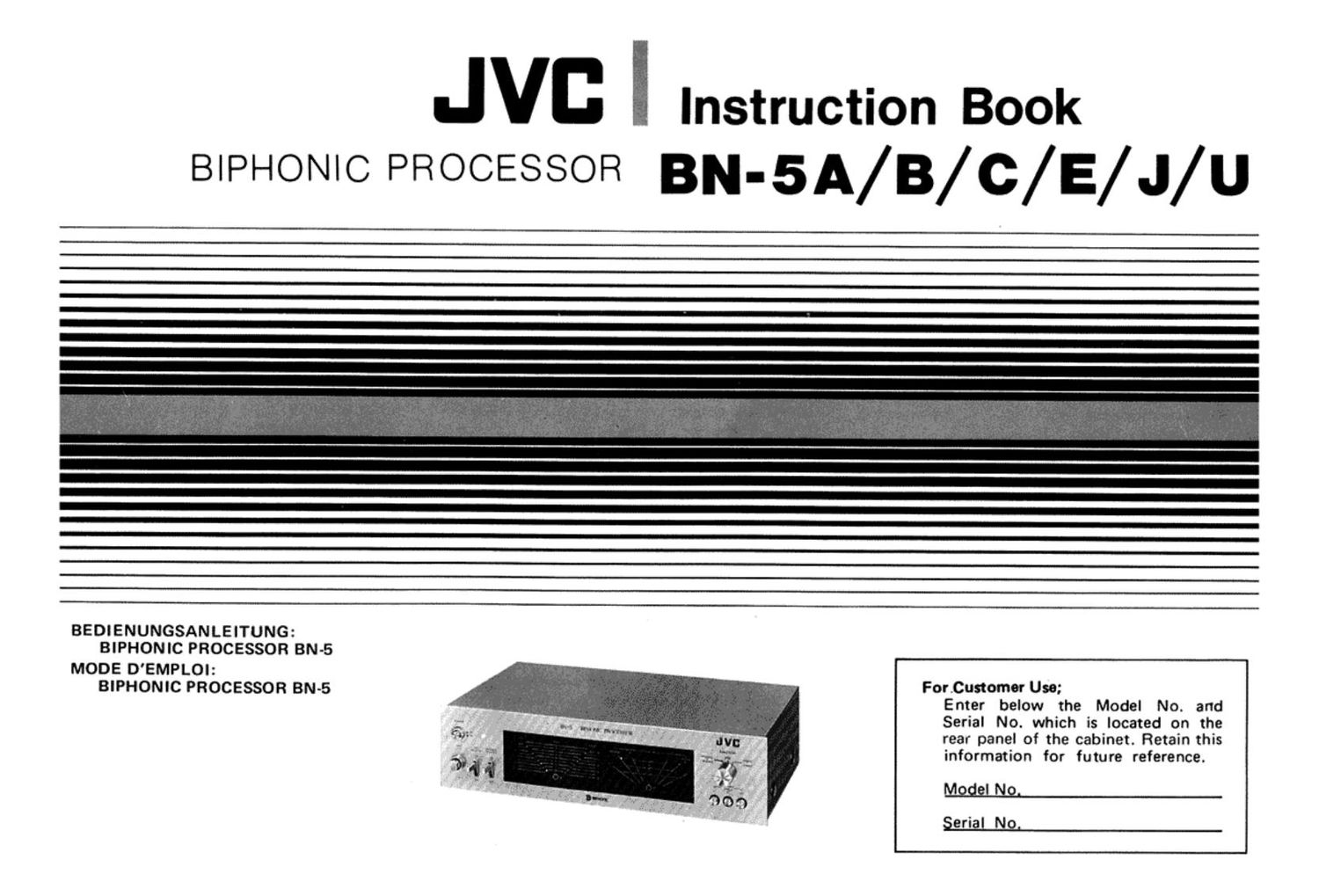 Jvc BN 5A Owners Manual