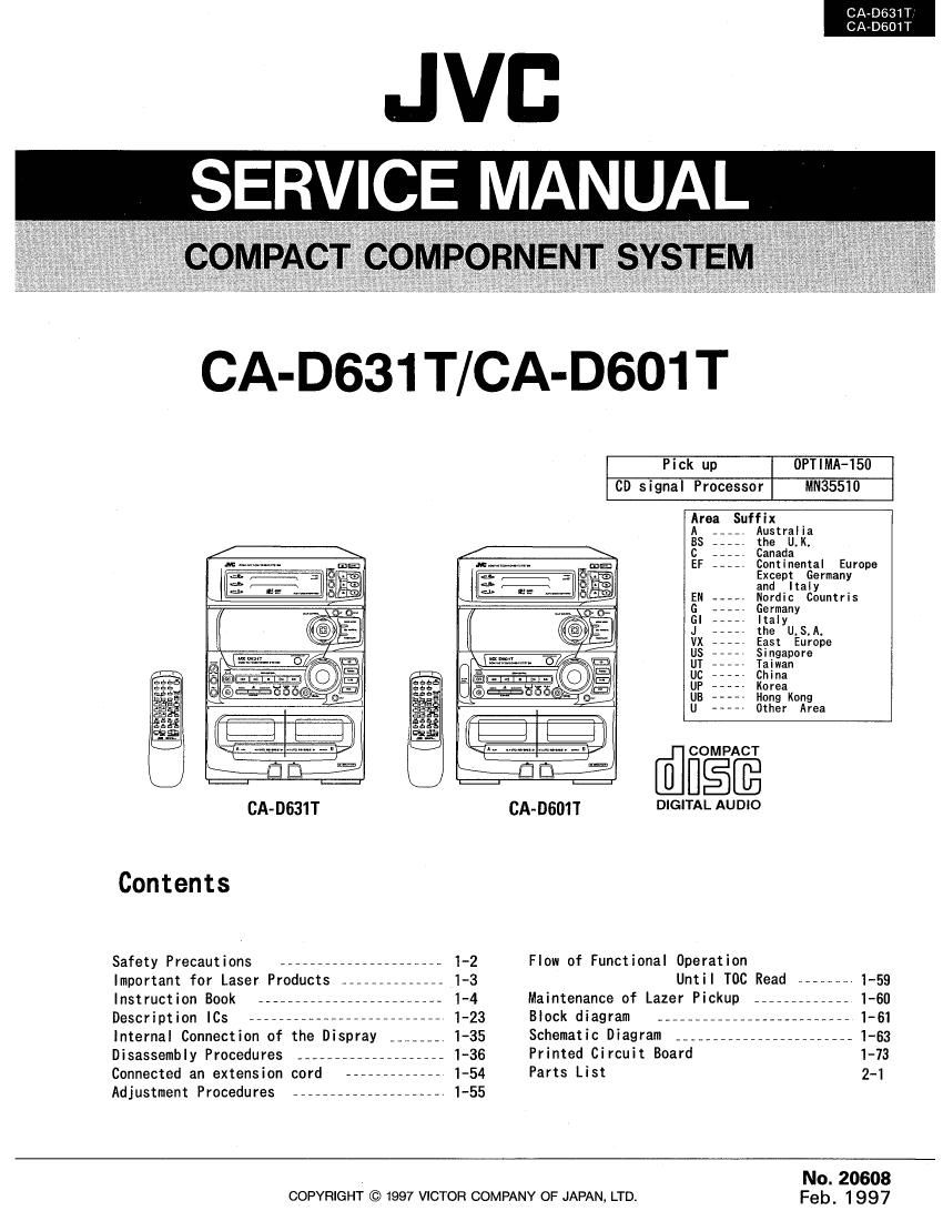 Jvc CAD 601 T Service Manual