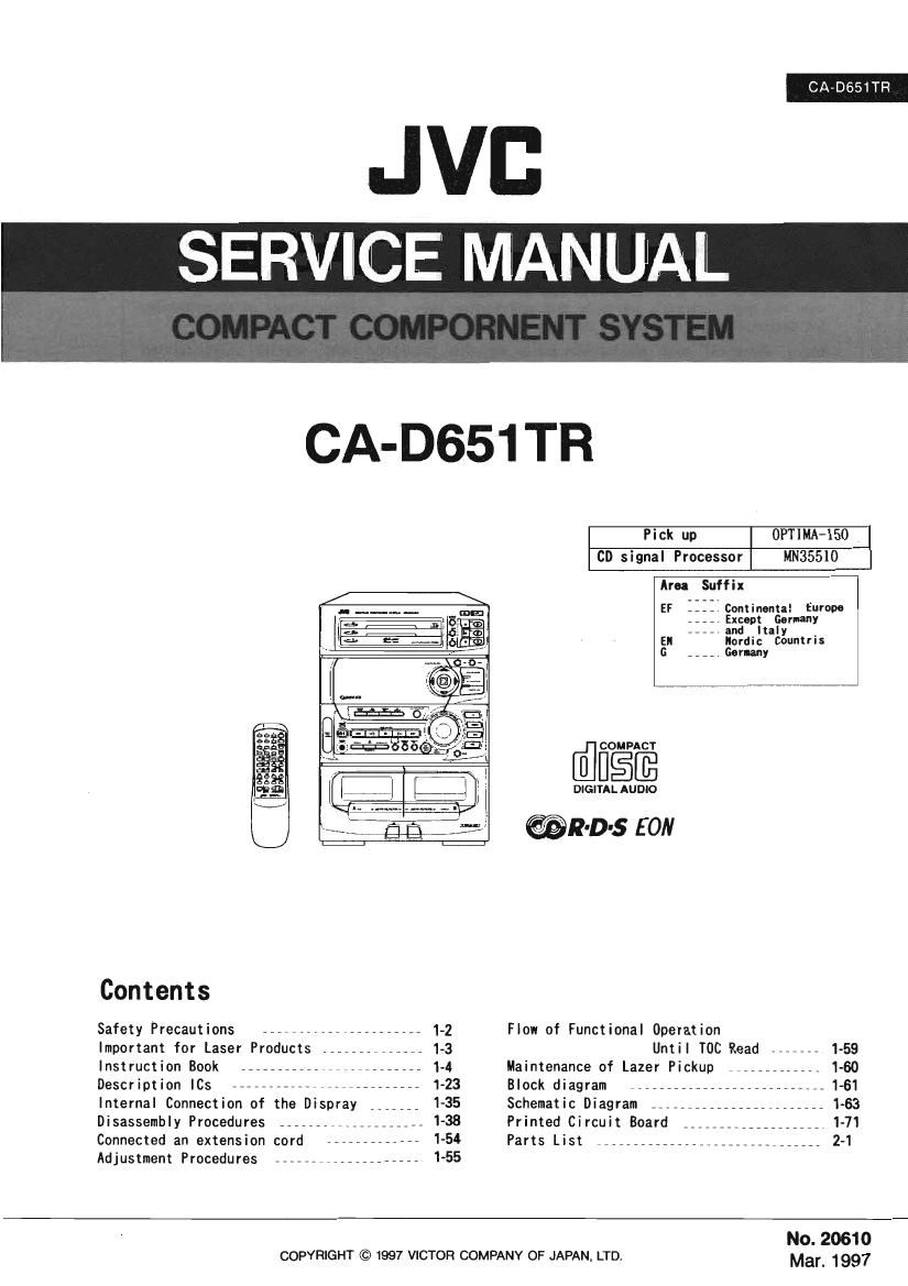 Jvc CAD 651 TR Service Manual