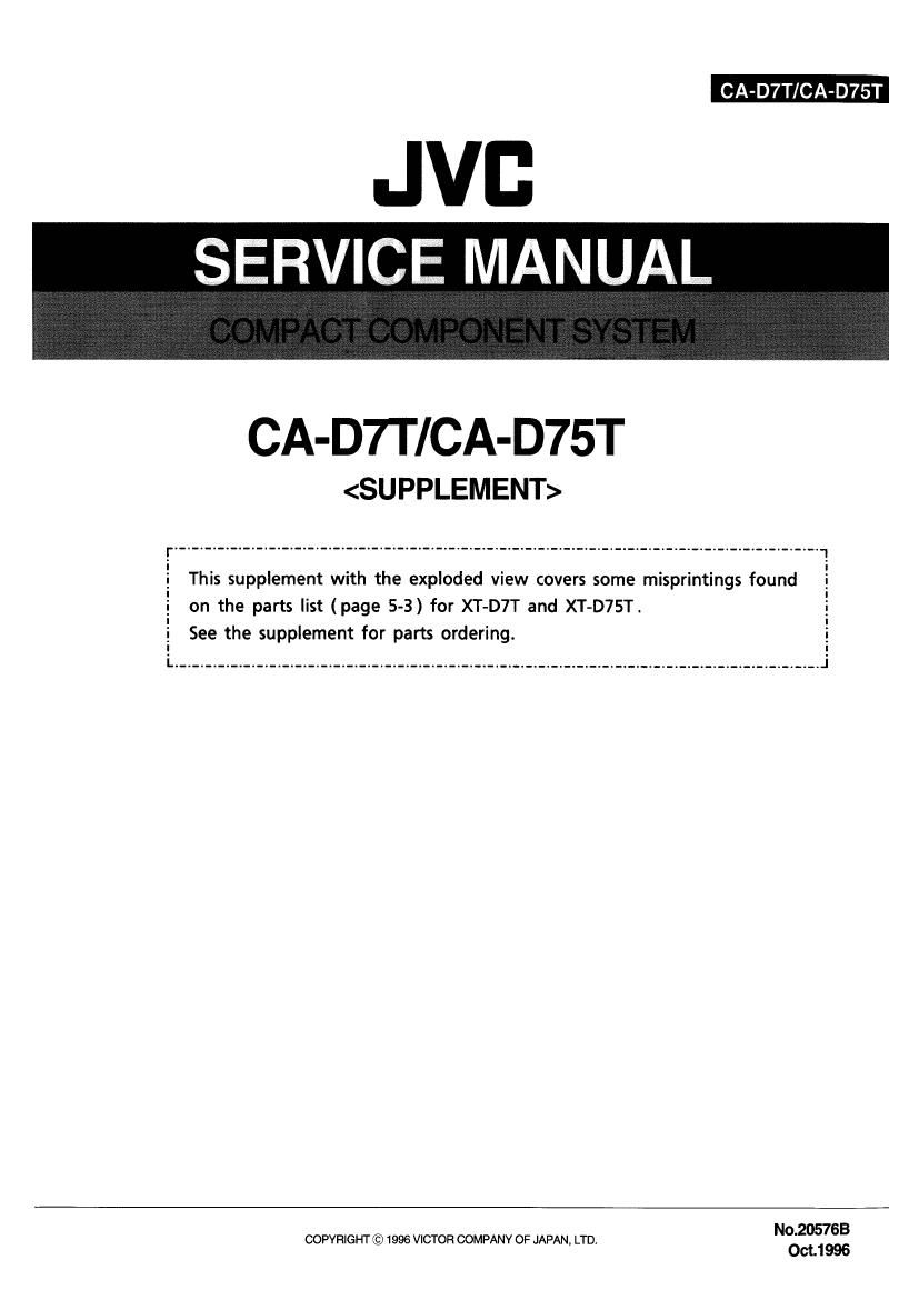 Jvc CAD 75 T Service Manual