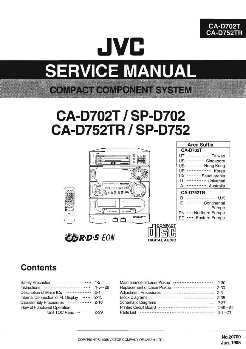 Jvc CAD 752 TR Service Manual