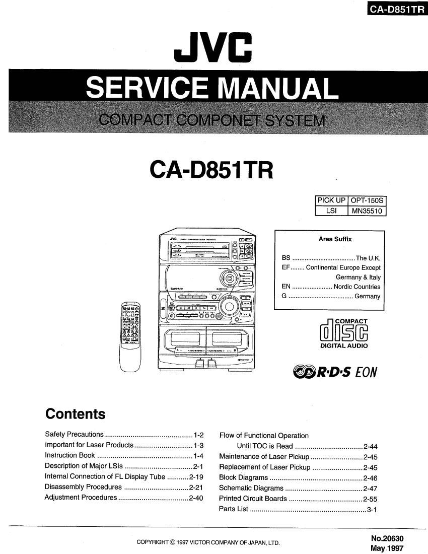 Jvc CAD 851 TR Service Manual