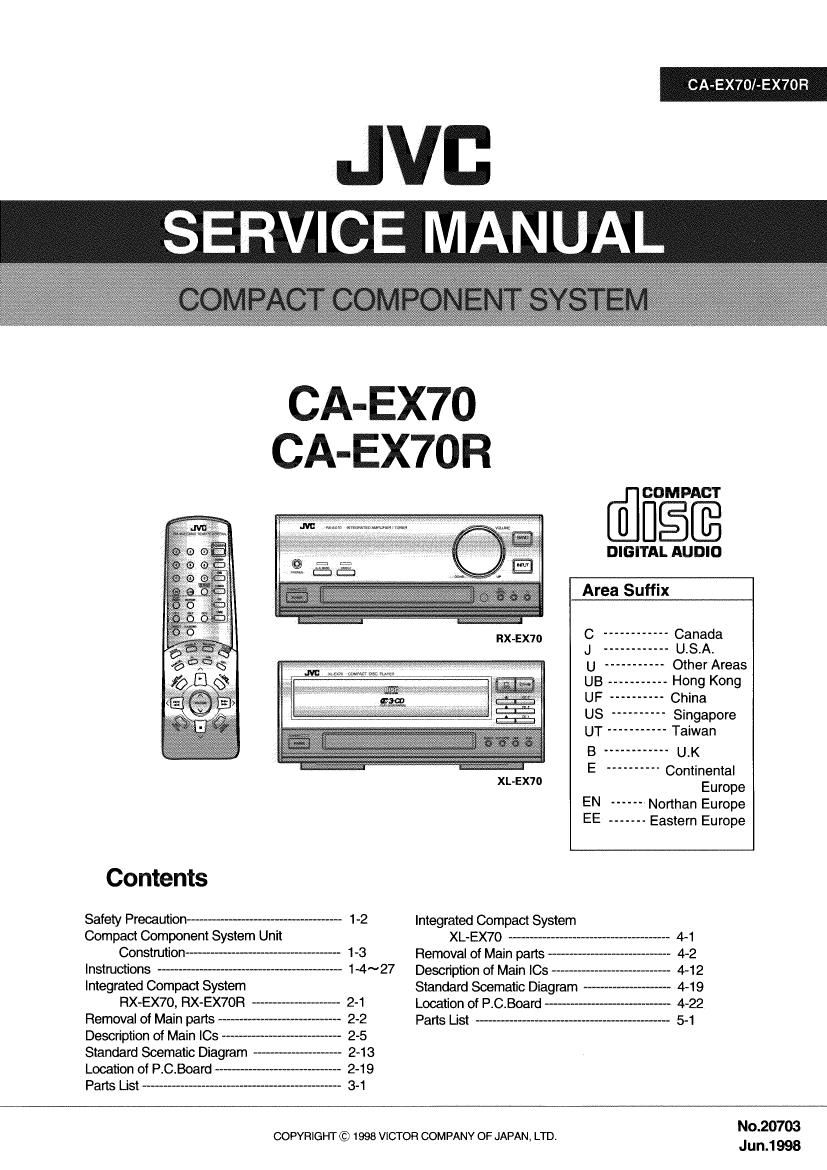 Jvc CAEX 70 R Service Manual