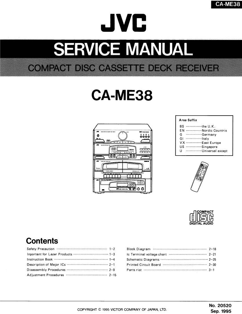 Jvc CAME 38 Service Manual
