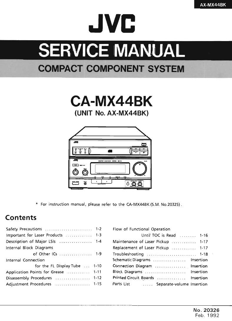 Jvc CAMX 44 BK Service Manual