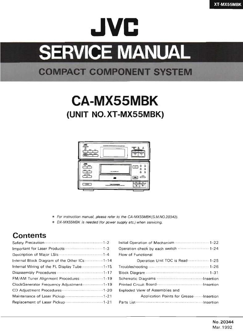Jvc CAMX 55 MBK Service Manual
