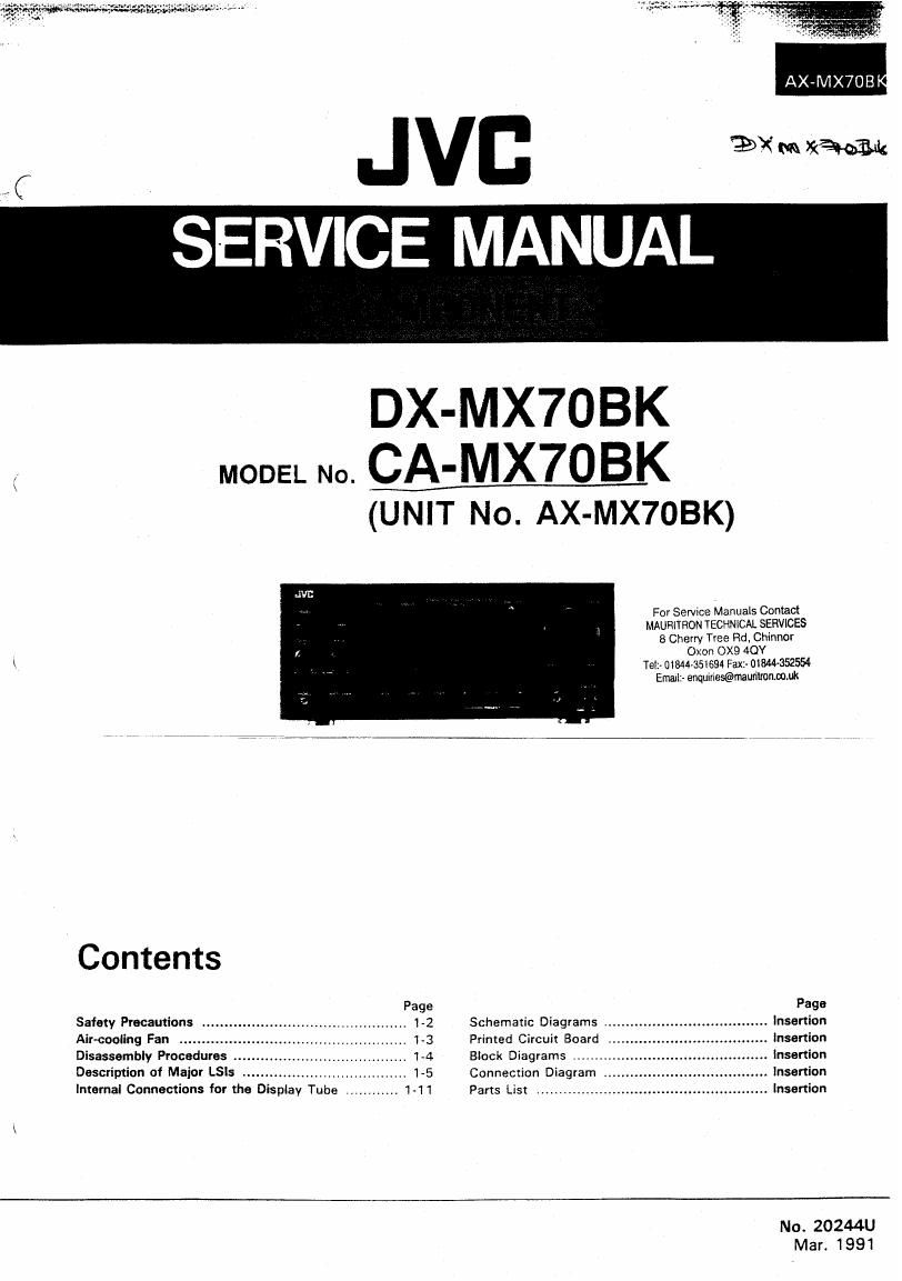 Jvc CAMX 70 BK Service Manual
