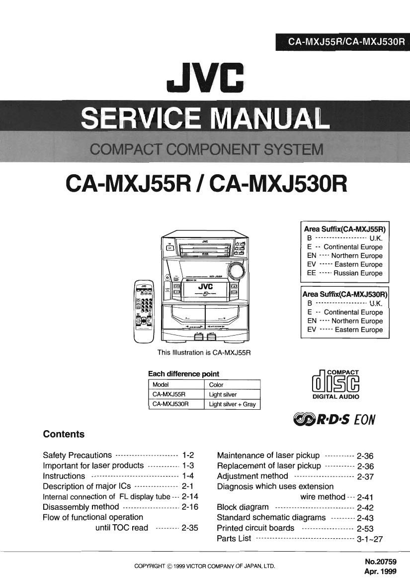 Jvc CAMXJ 55 R Service Manual