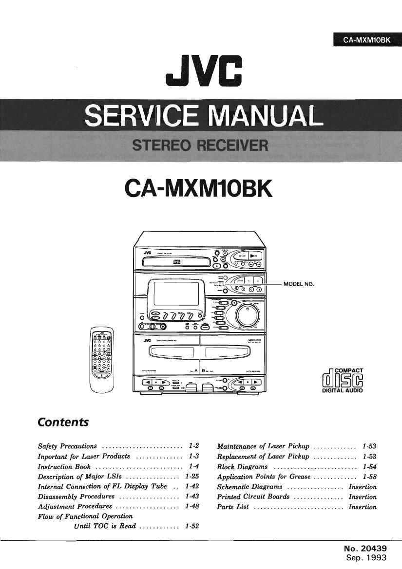 Jvc CAMXM 10 BK Service Manual