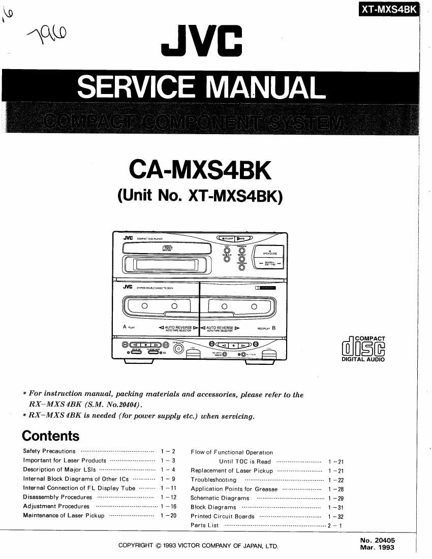 Jvc CAMXS 4 BK Service Manual