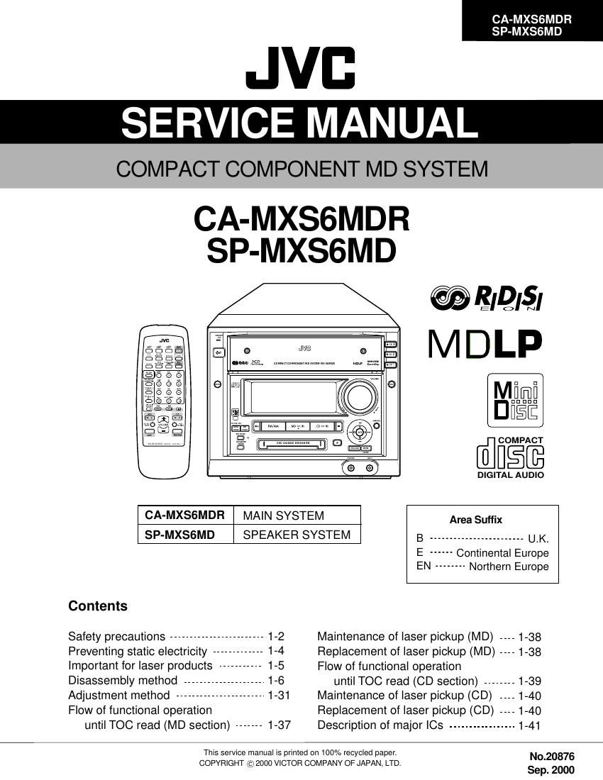 Jvc CAMXS 6 MDR Service Manual