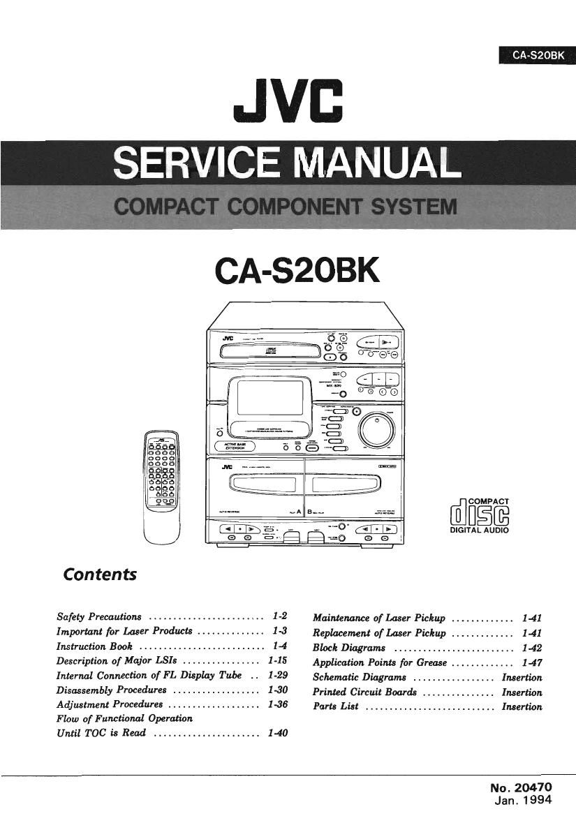 Jvc CAS 20 BK Service Manual