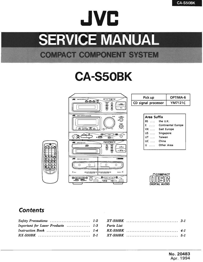 Jvc CAS 50 BK Service Manual