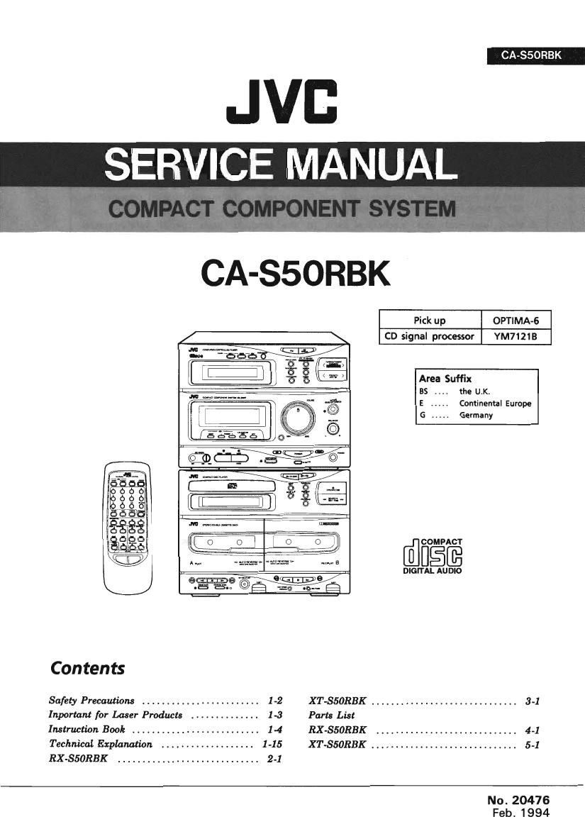 Jvc CAS 50 RBK Service Manual