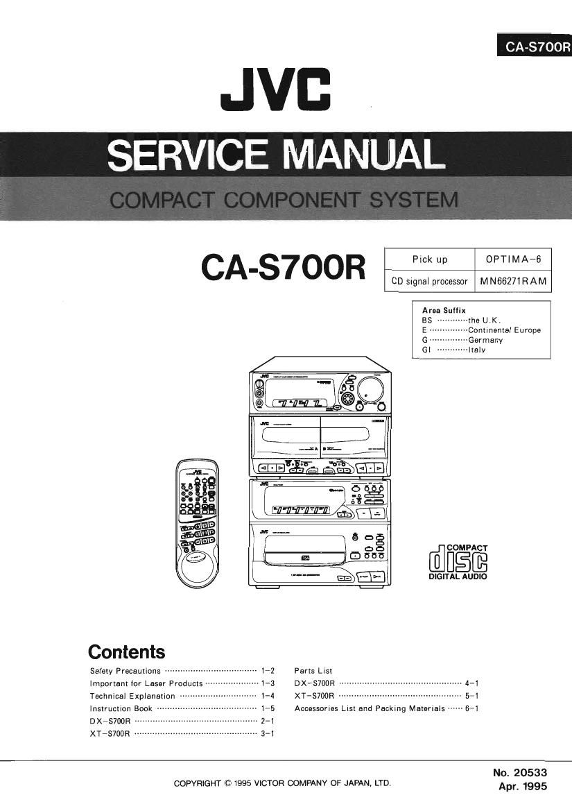 Jvc CAS 700 R Service Manual