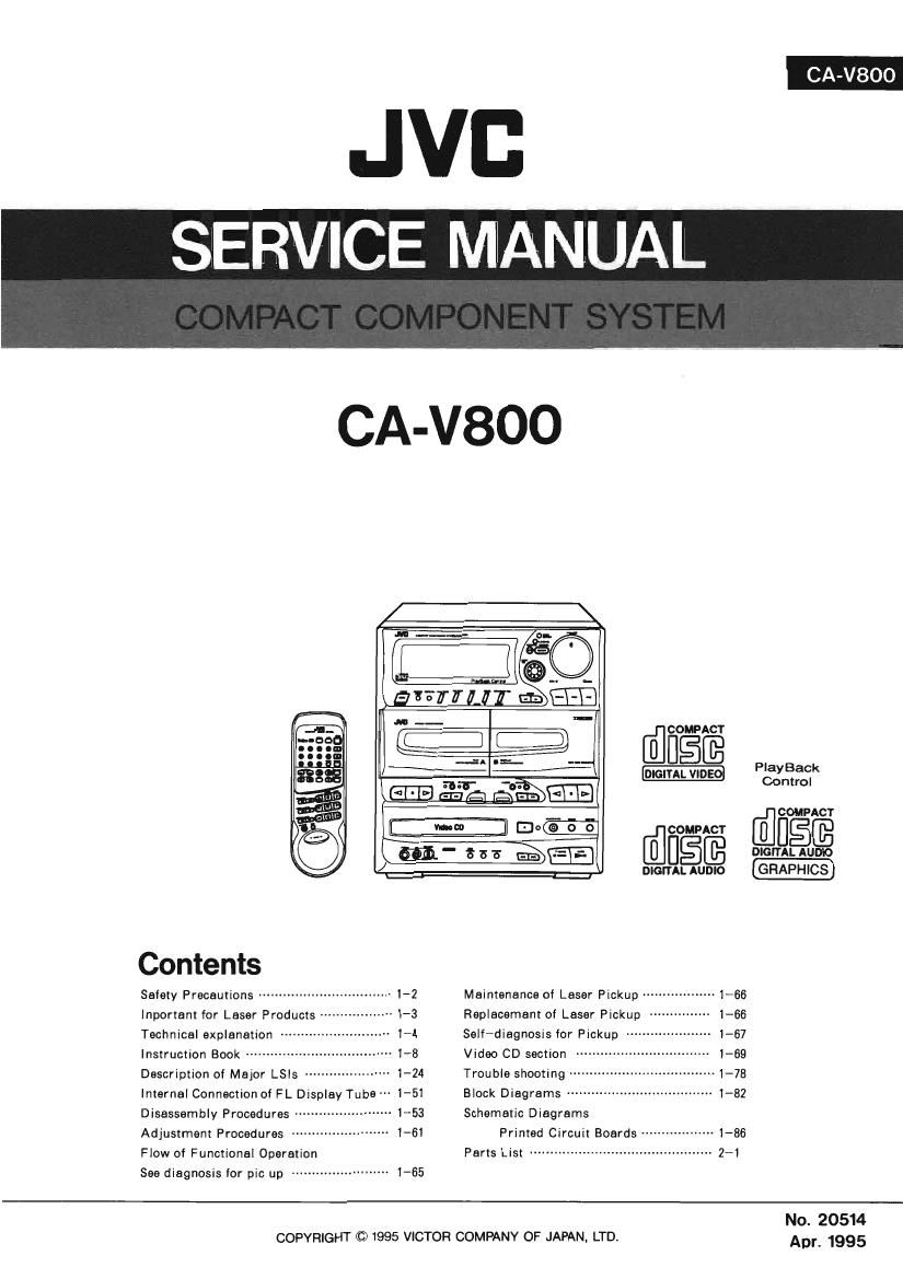 Jvc CAV 800 Service Manual