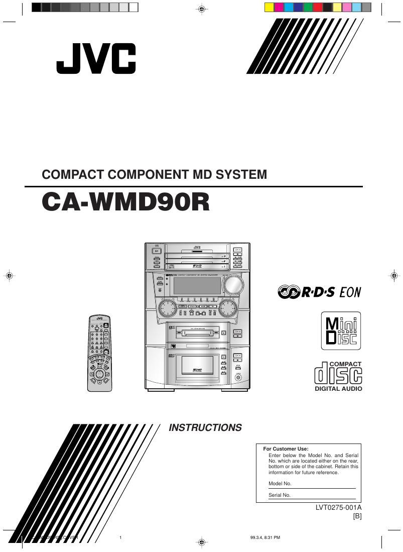 Jvc CAWMD 90 R Owners Manual
