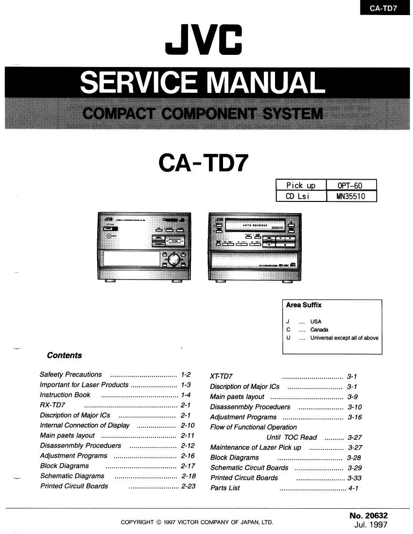 Jvc CATD 7 Service Manual