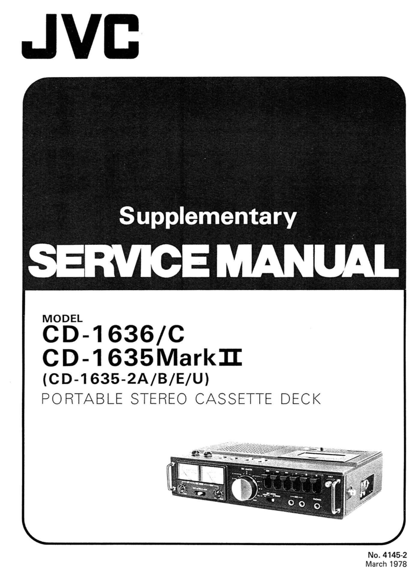 Jvc CD 1635 Mk2 Service Manual Supp