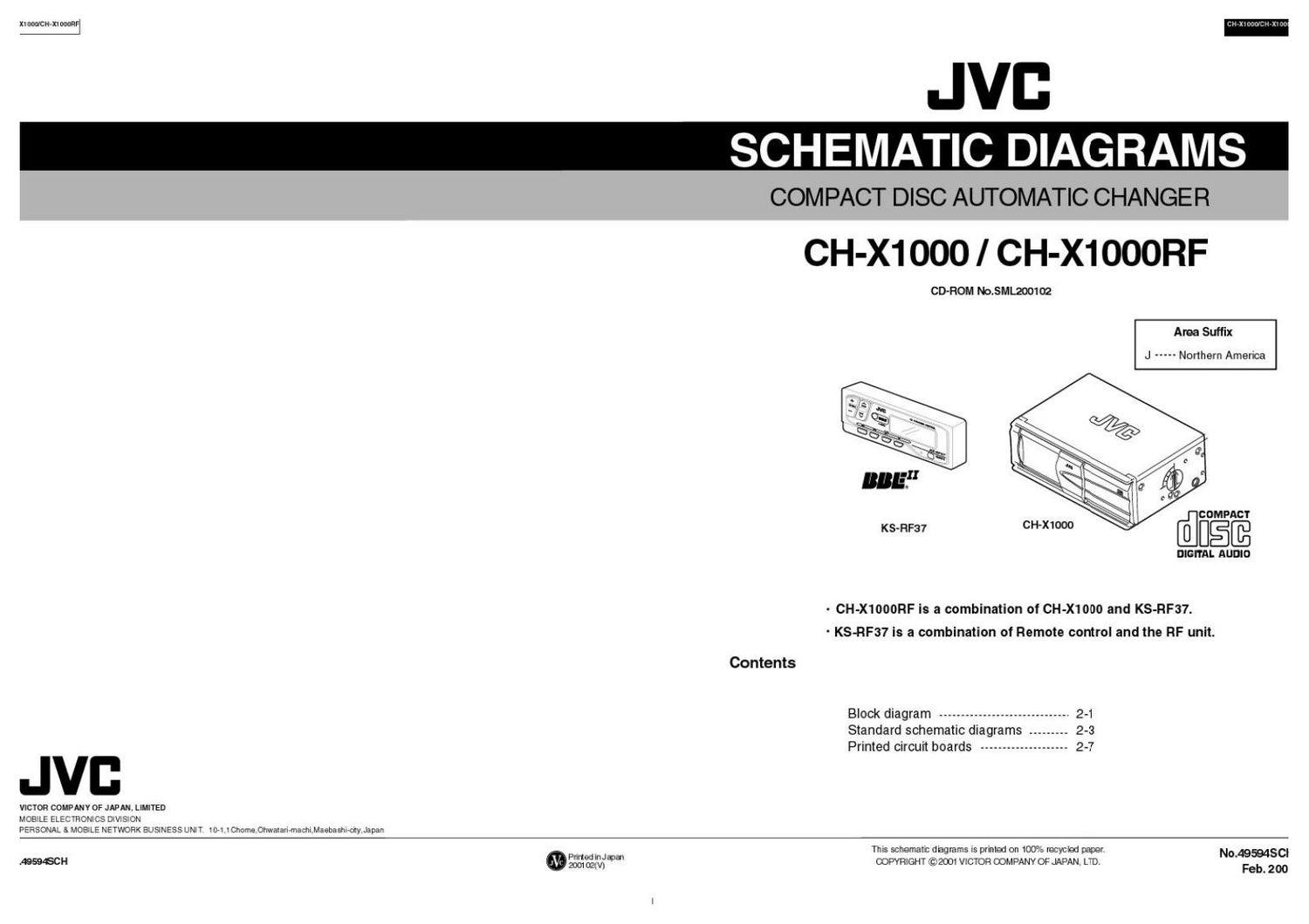 Jvc CHX 1000 Schematic