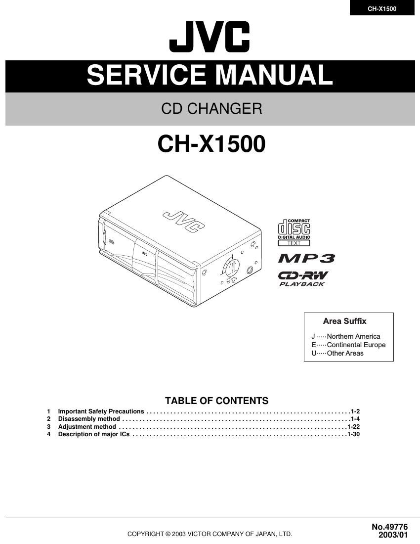 Jvc CHX 1500 CD Service Manual