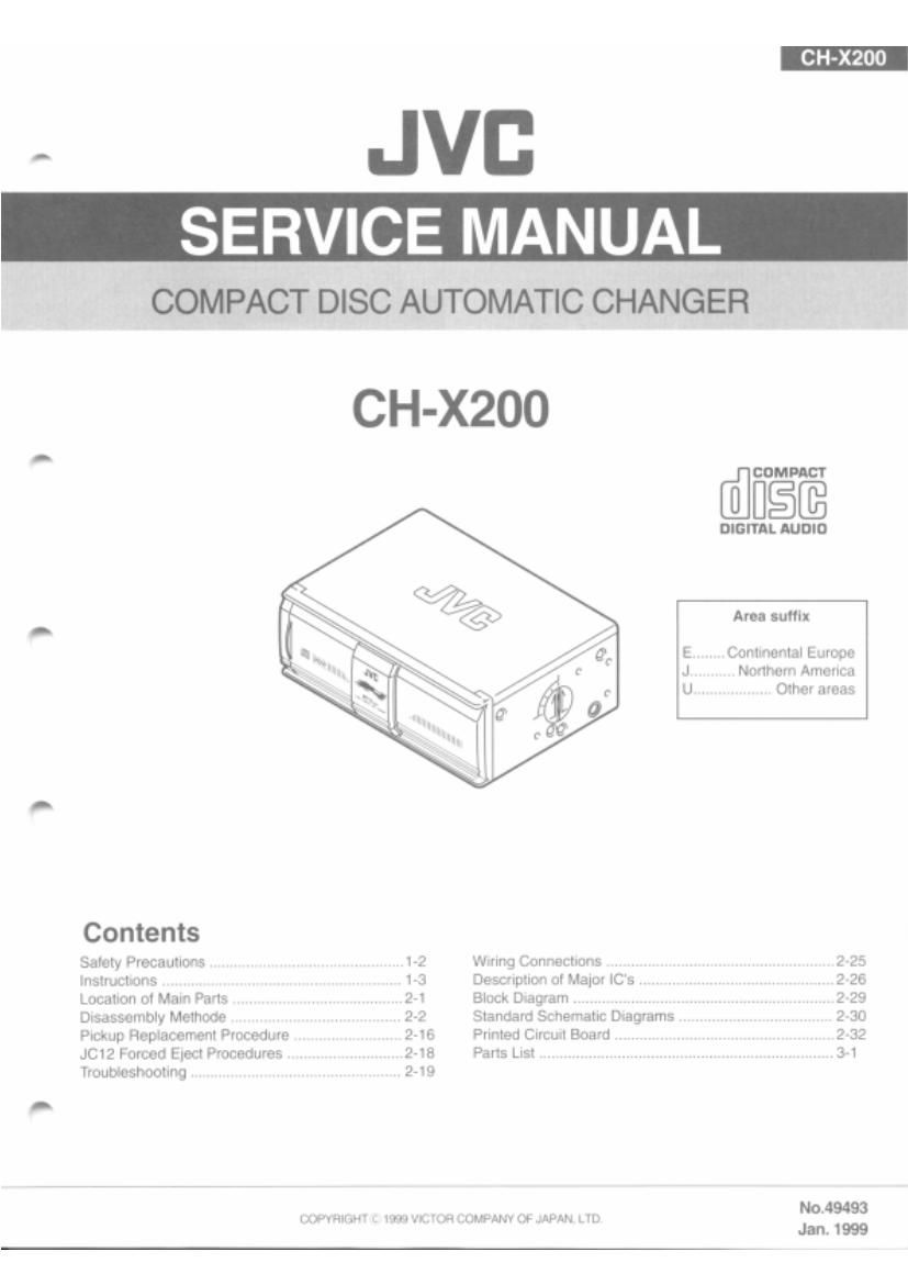 Jvc CHX 200 Service Manual