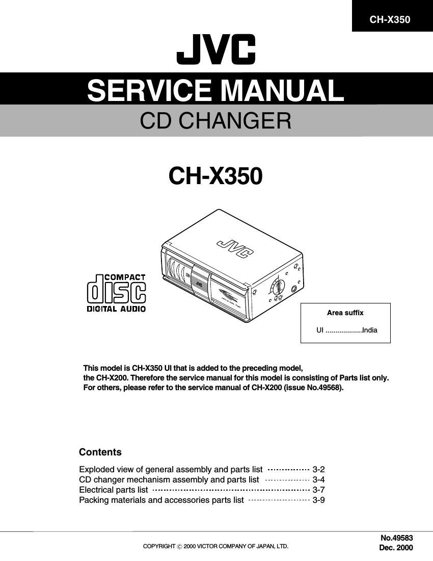 Jvc CHX 350 Service Manual