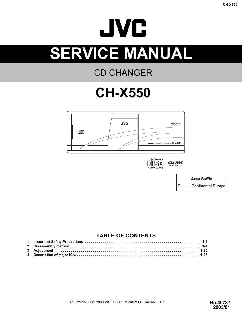 Jvc CHX 550 Service Manual