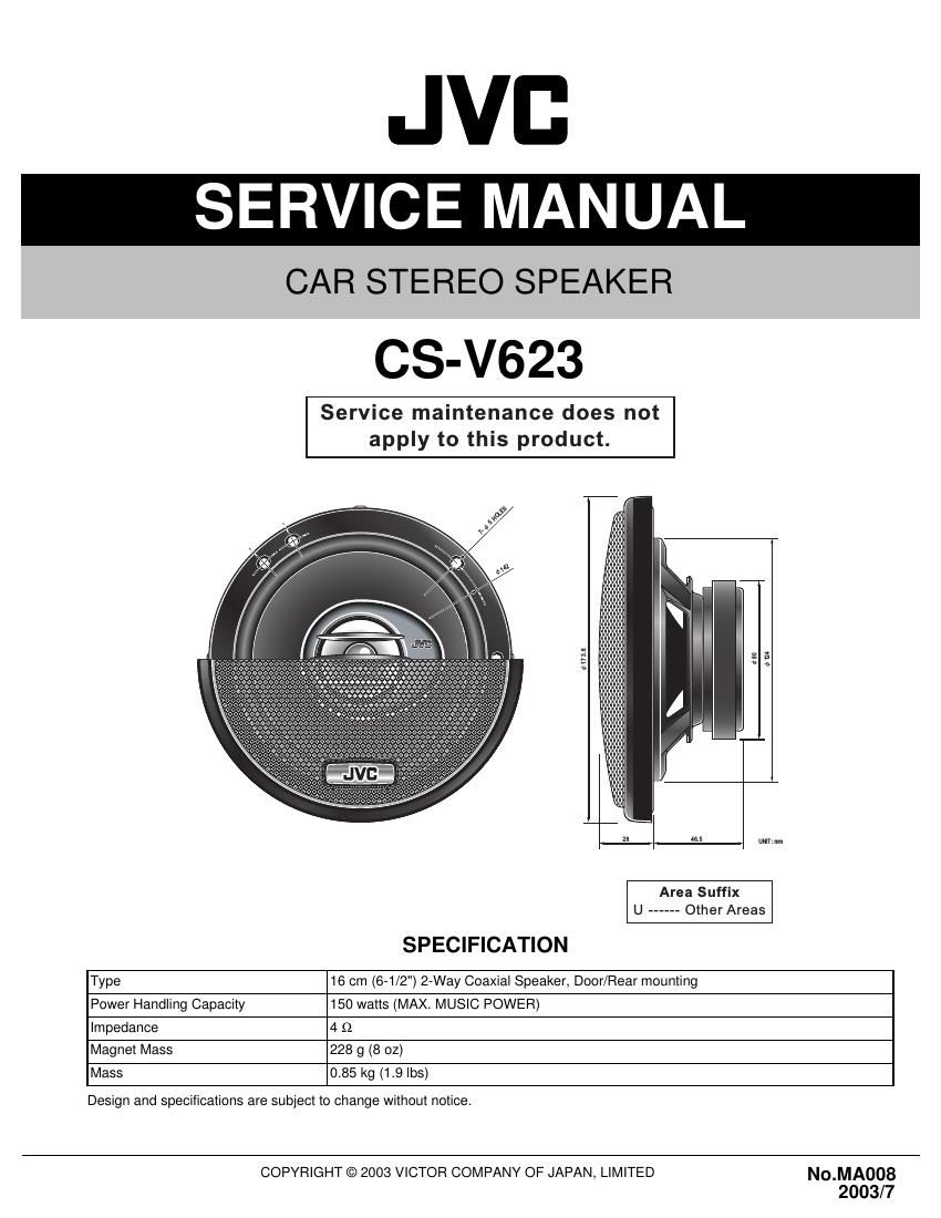 Jvc CS V623 Service Manual