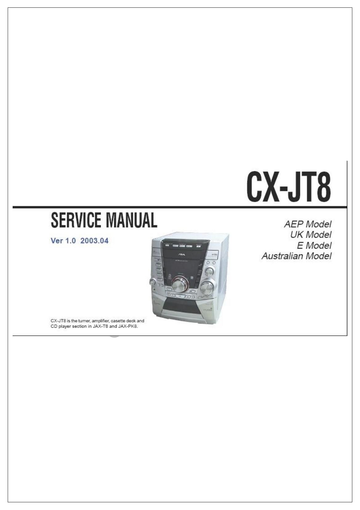 Jvc CX JT8 Service Manual