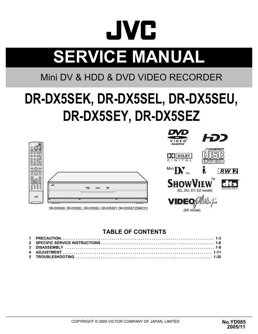 Jvc DRDX 5 SE Service Manual