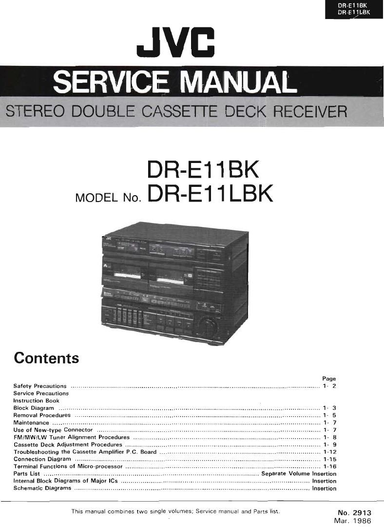 Jvc DRE 11 LBK Service Manual