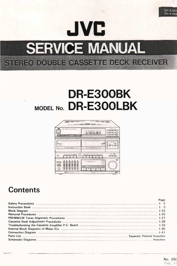 Jvc DRE 300 LBK Service Manual