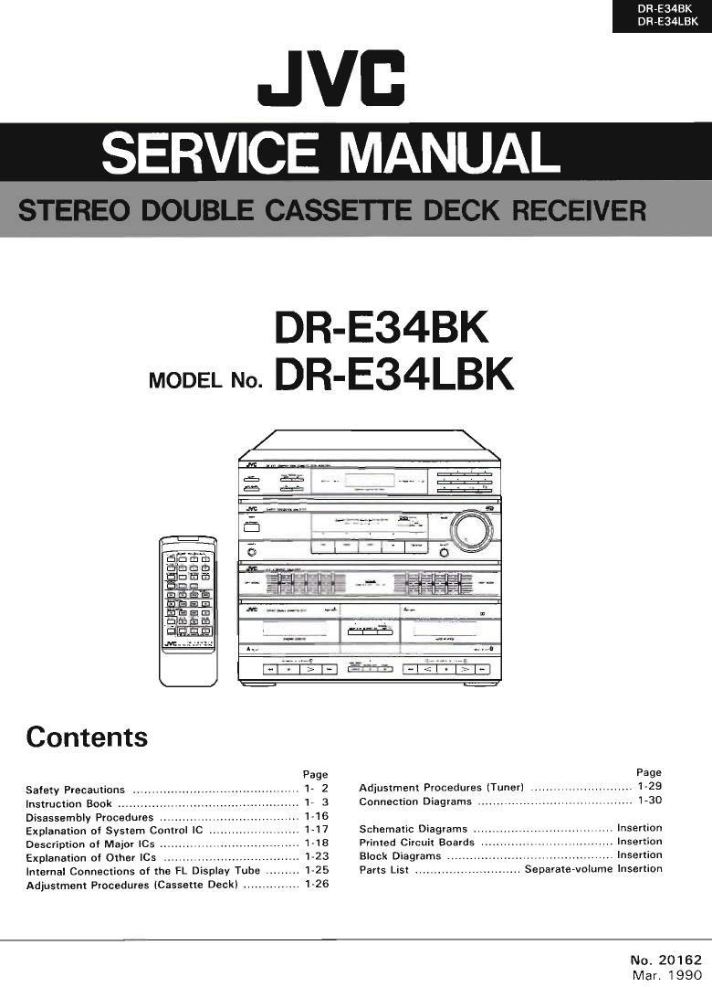 Jvc DRE 34 BK Service Manual