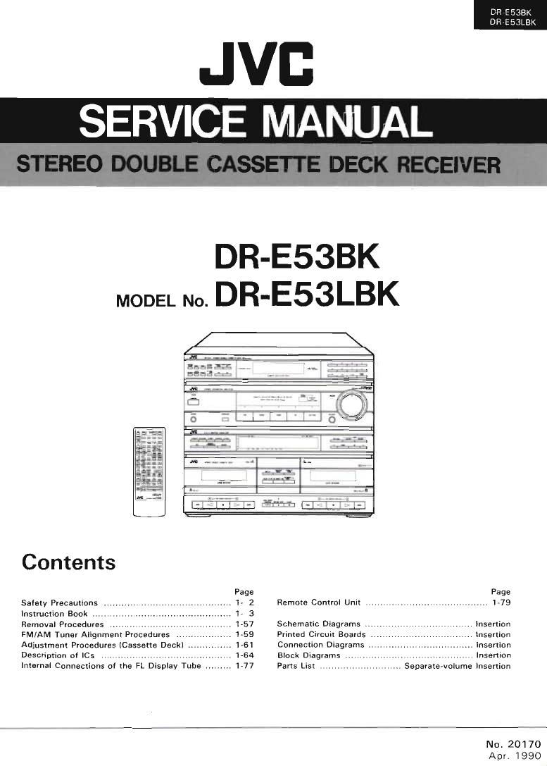 Jvc DRE 53 BK Service Manual