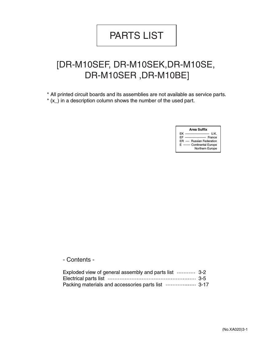 Jvc DRM 10 SEK Service Manual