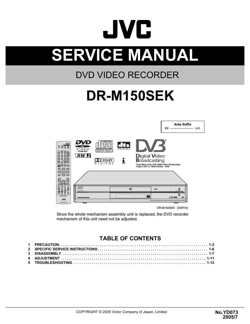 Jvc DRM 150 SEK Service Manual