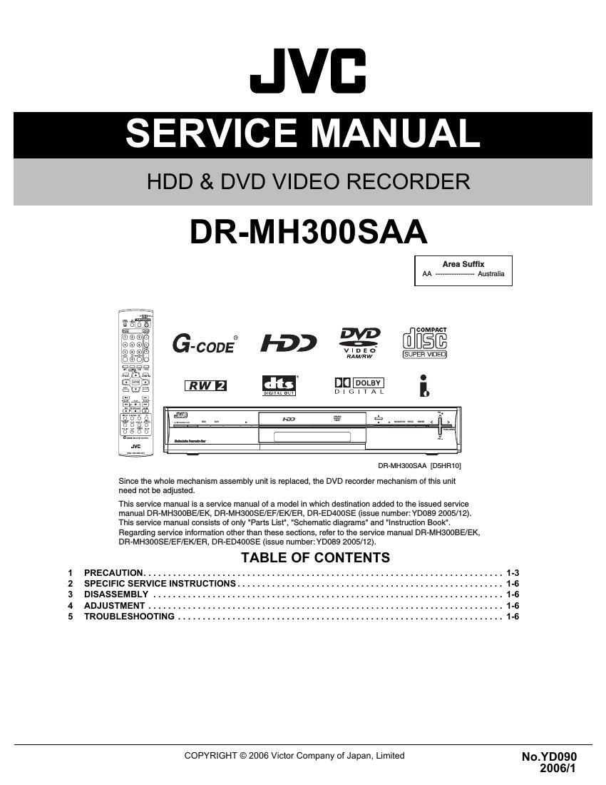Jvc DRMH 300 SAA Service Manual