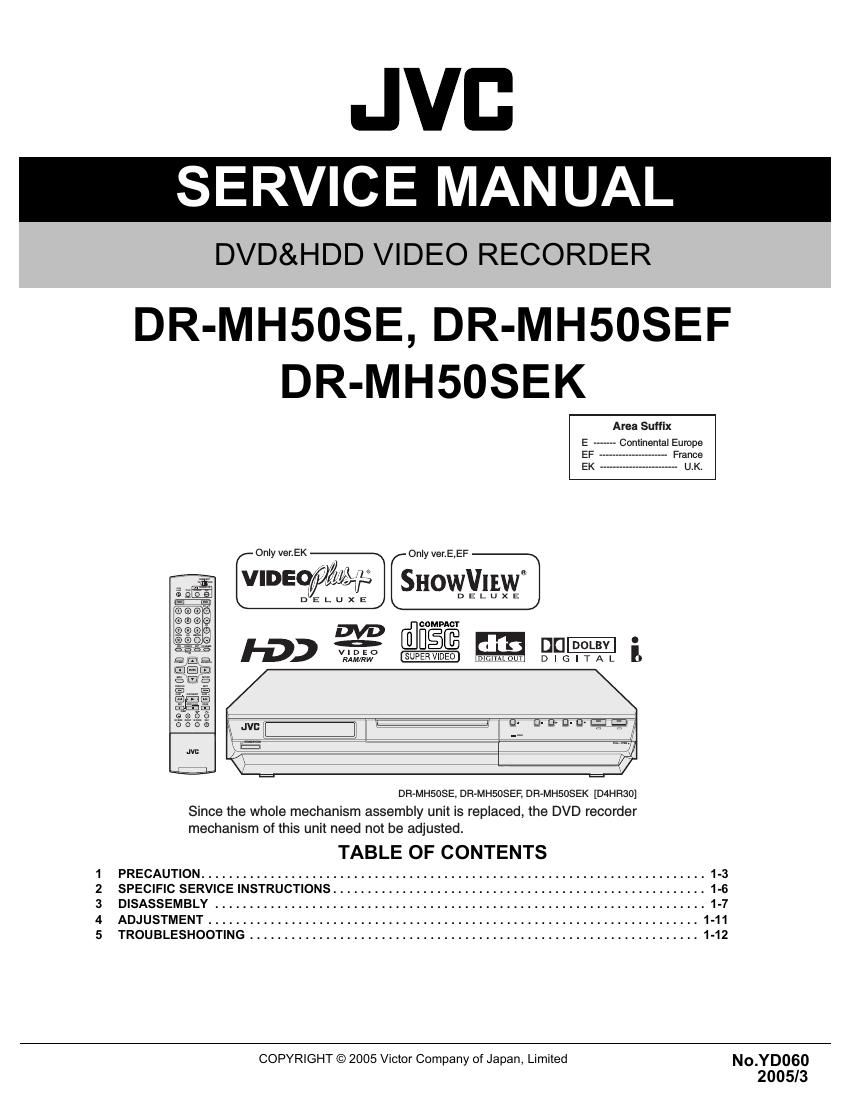 Jvc DRMH 50 SE Service Manual