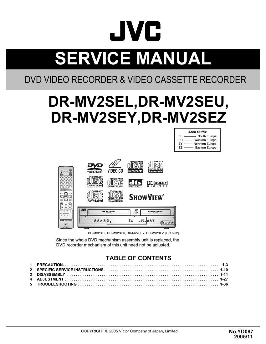 Jvc DRMV 2 SEL Service Manual