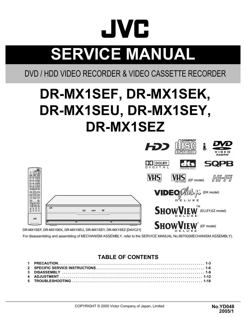 Jvc DRMX 1 SEU Service Manual