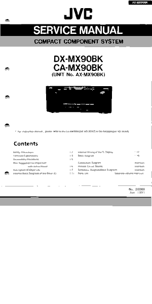 Jvc DX MX90BK Service Manual