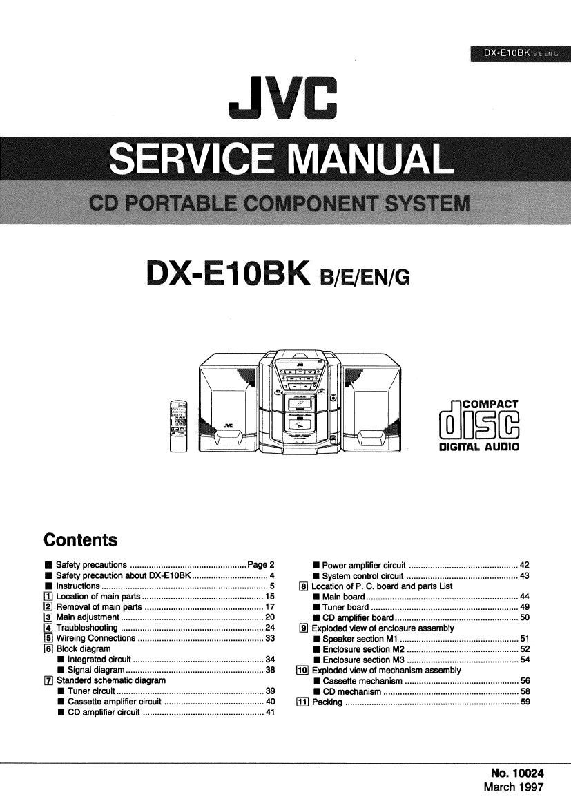 Jvc DXE 10 BK Service Manual