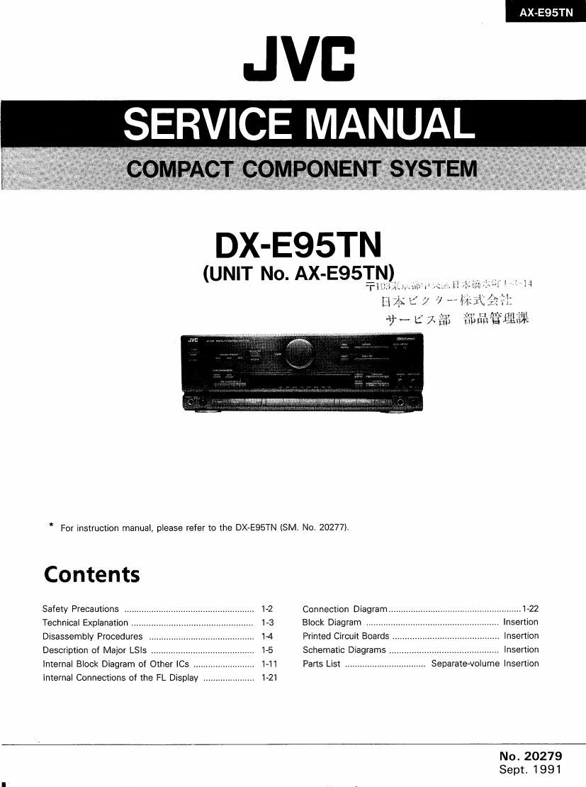 Jvc DXE 95 TN Service Manual