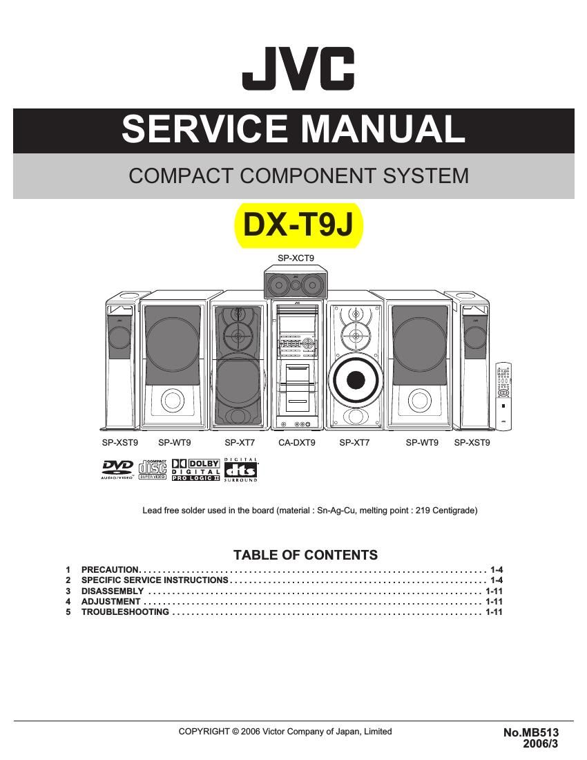 Jvc DXT 9 J Service Manual