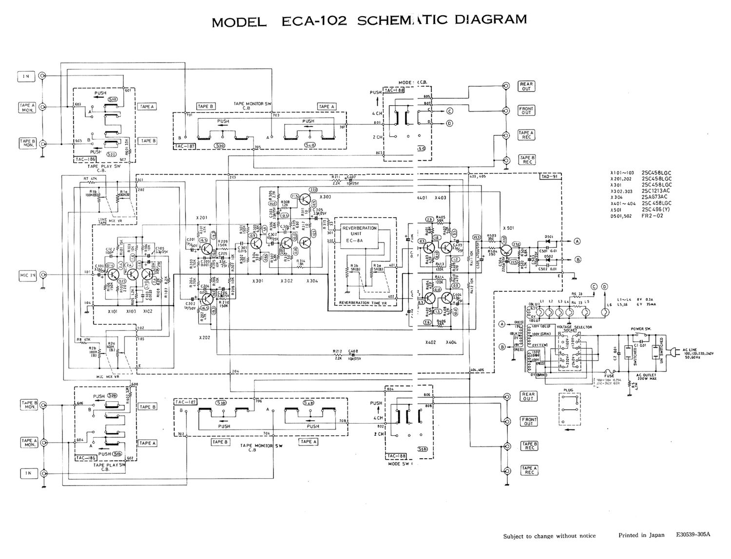 Jvc ECA 102 Schematic