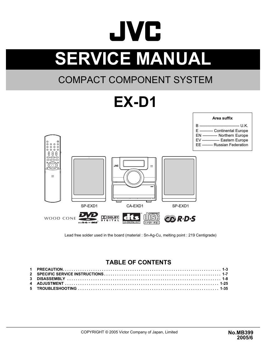 Jvc EXD 1 Service Manual